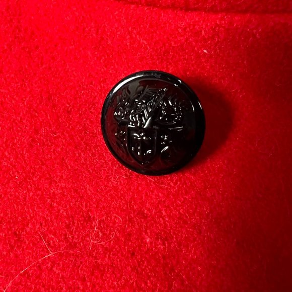 Banana Republic Red Jacket‎ W/ Branded Metal Buttons and Chain Hanger - Picture 3 of 8